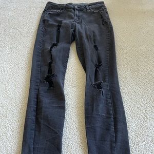 Old Navy Rockstar Ripped Black Jeans, size 6 regular